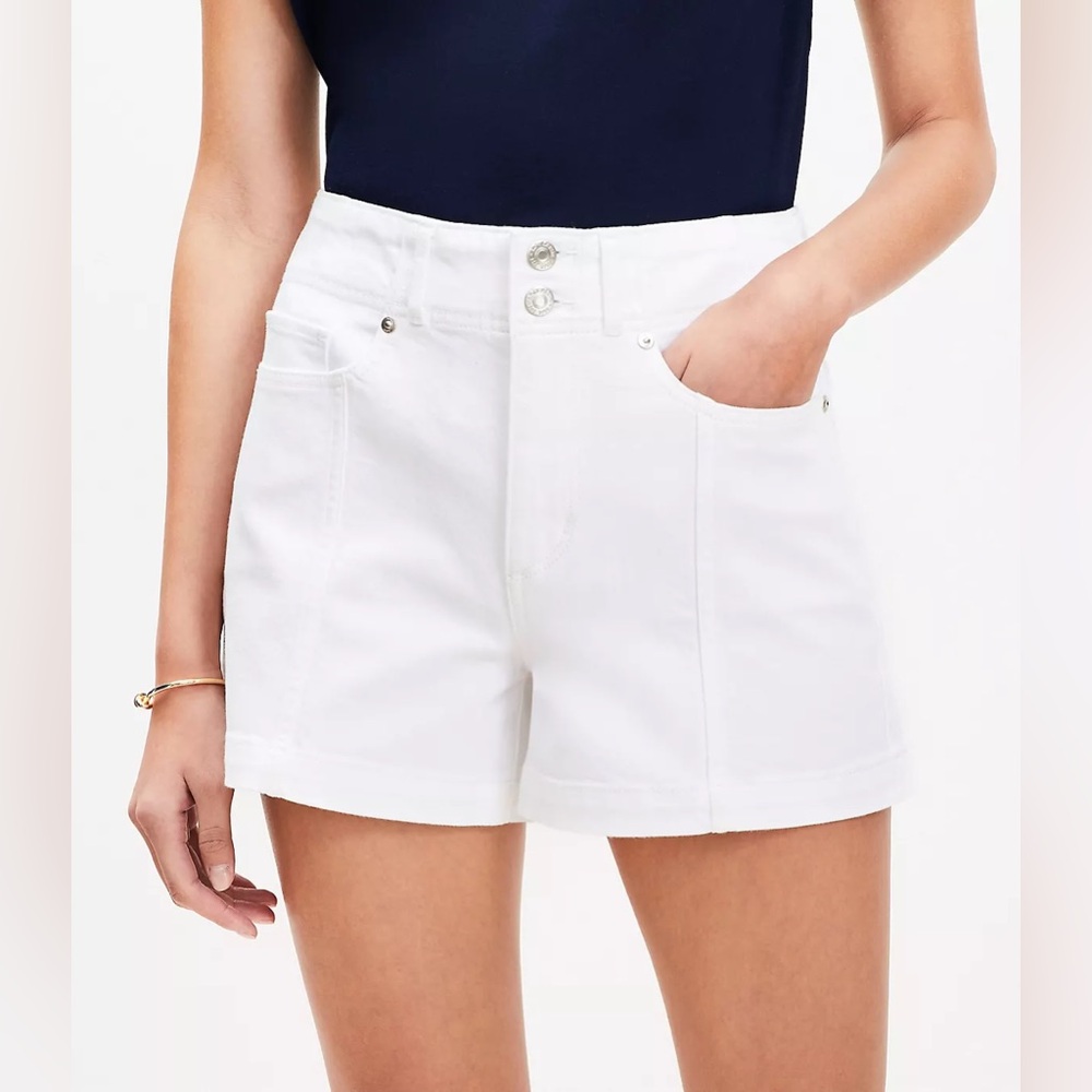 LOFT High Waist White Women's Shorts